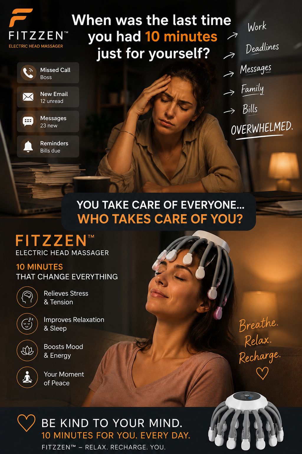 Fitzzen™ - Electric Scalp Massager